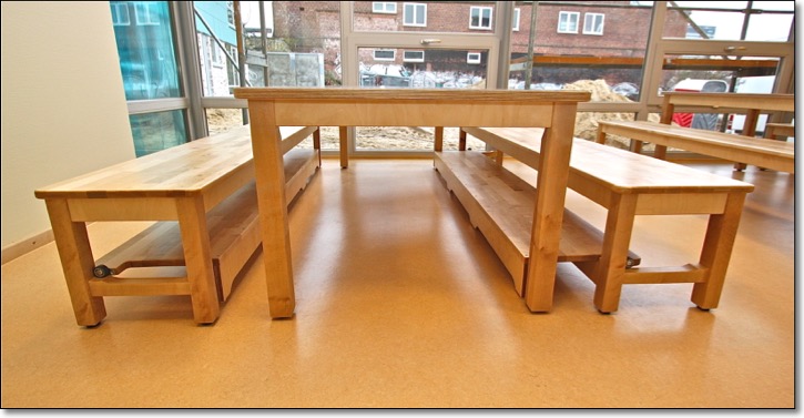 Tischlerei Hamburg Holzwerkstatt Kaesebier - Buffettresen, Kitarestaurant, Kinderrestaurant, Kinderküche